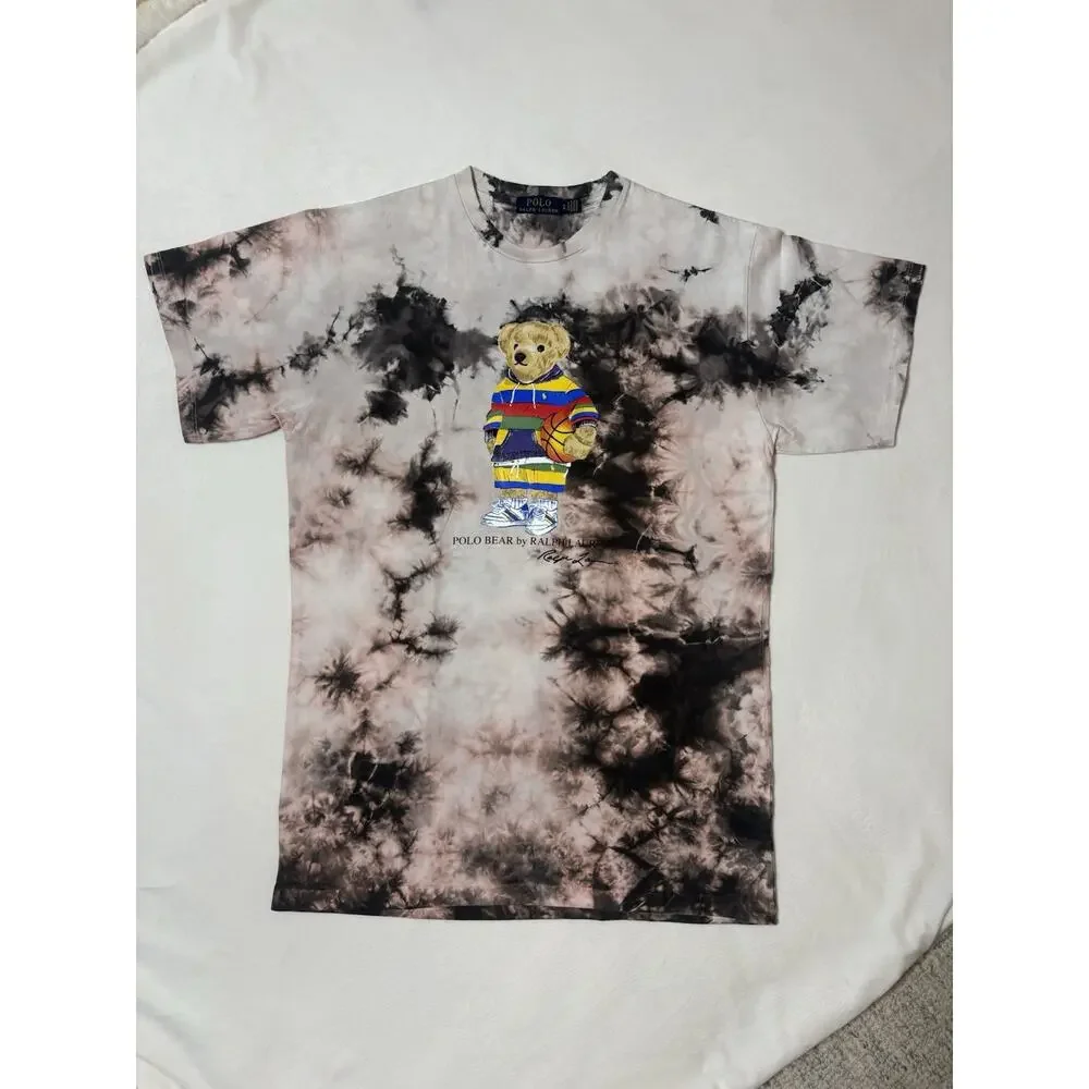 Polo Ralph Lauren Polo Bear Tie-Dye Graphic Tee Men's M Cotton Classic Fit